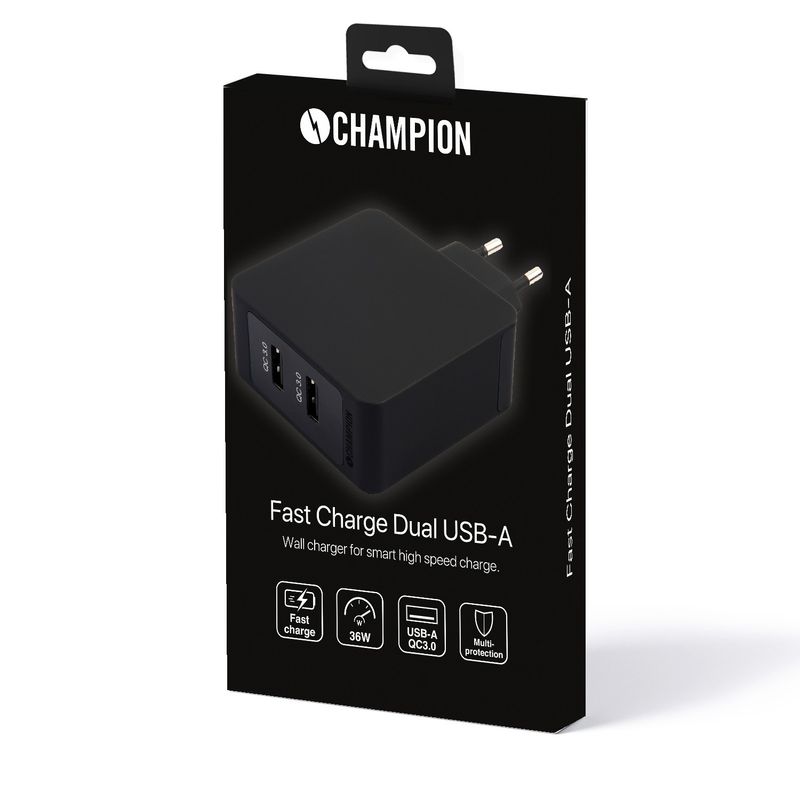 FastCharge Dual QC3 USB 36W