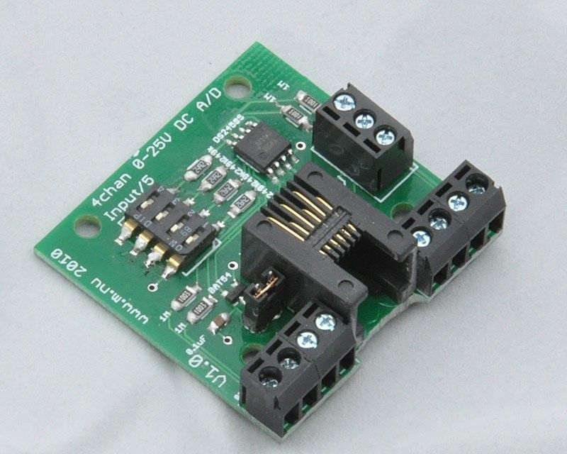 AD Converter 4 channels 0-25V DC