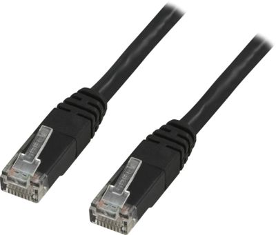 Nätverkskabel 1m U/UTP Cat5e, svart