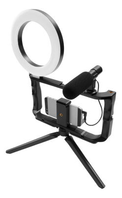 Vlogg-kit - ringlight, tripod & mikrofon