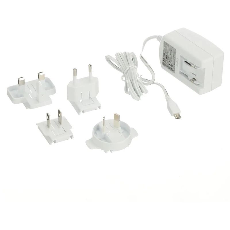 Laddare USB 2,5A 1,5m kabel - Vit med adaptrar