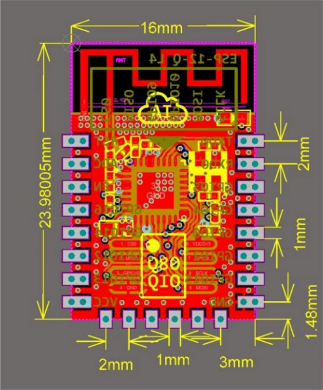 ESP-12F - ESP8266 WiFi Development Board