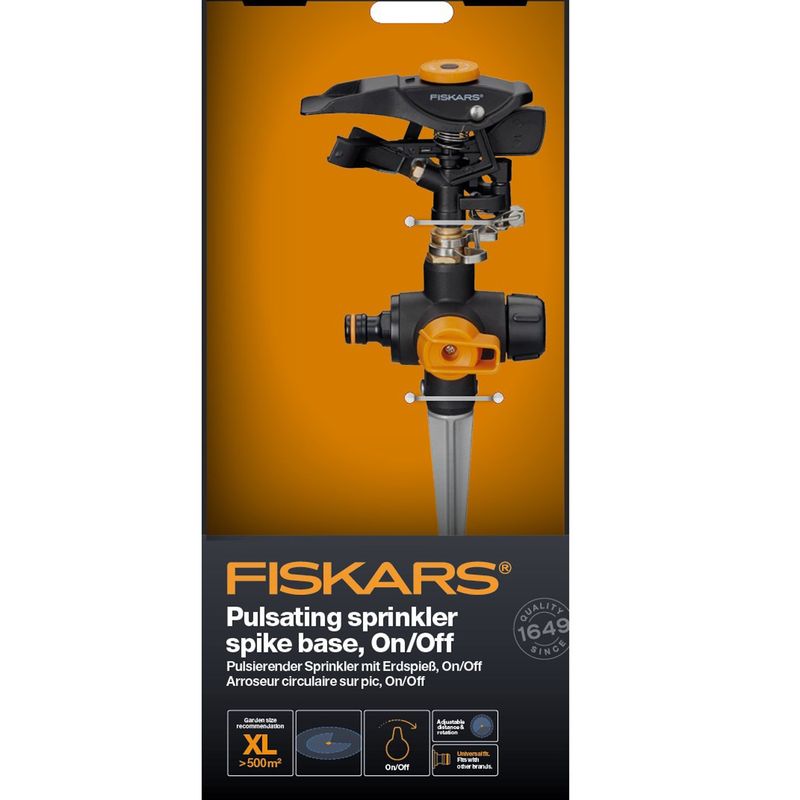 Ground spike impulse sprinkler