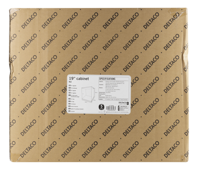 DELTACO 19" cabinet, 9U, 540x450mm, standing or wall-mounted, glass door, black.