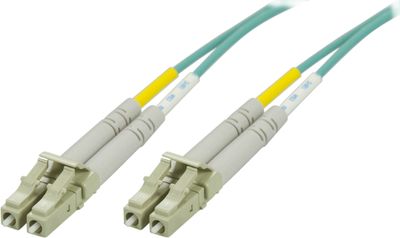 DELTACO OM3 fiberkabel LC - LC, duplex, multimode, 50/125, 12m
