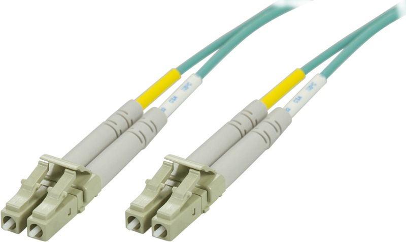 DELTACO OM3 fiberkabel LC - LC, duplex, multimode, 50/125, 12m