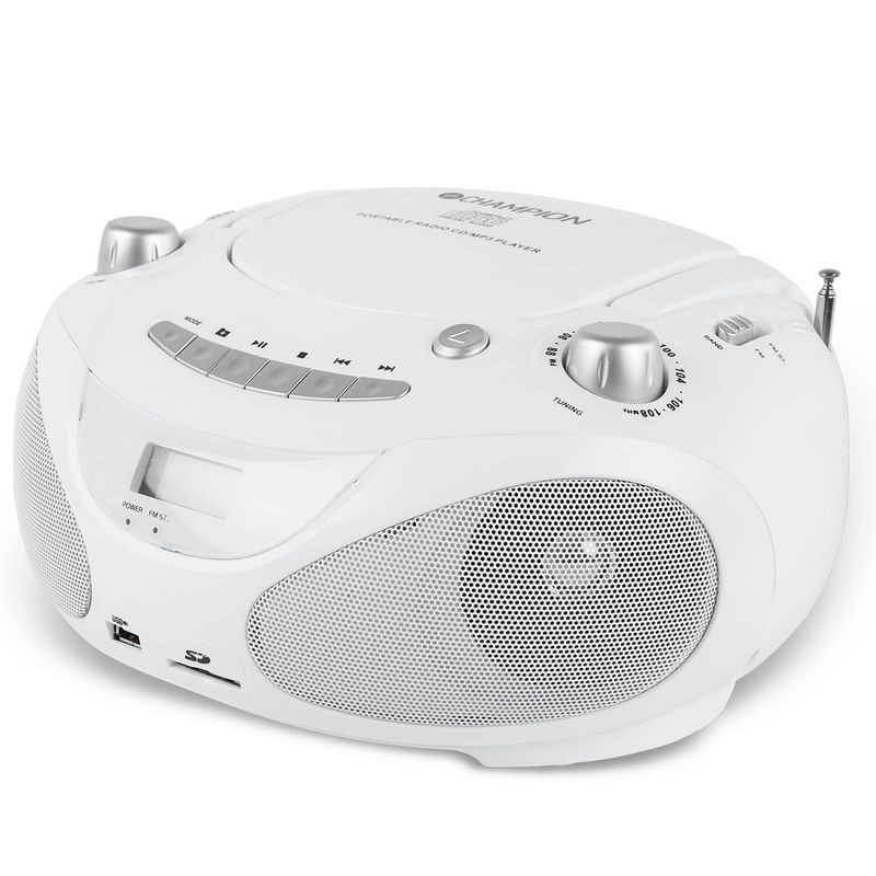 Boombox CD/Radio/MP3/USB White