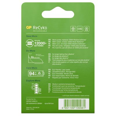 ReCyko Laddningsbara AAA-batterier 950mAh 4-pack