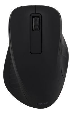 DELTACO trådlös optisk mus 2,4GHz, 3 knappar med scroll, svart