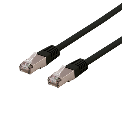 Nätverkskabel 25m U/FTP Cat6a, delta cert, LSZH, svart