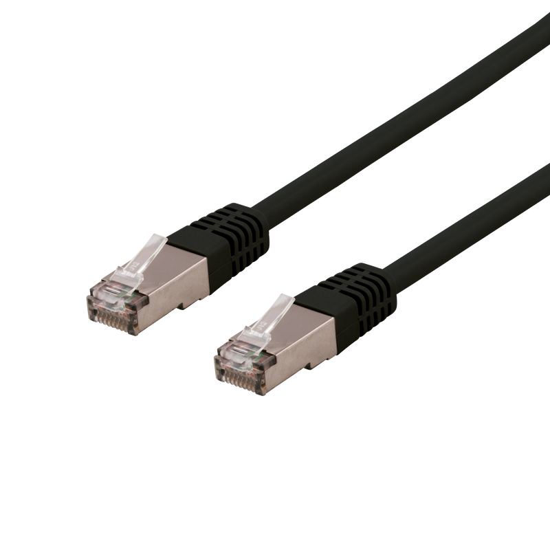 Nätverkskabel 25m U/FTP Cat6a, delta cert, LSZH, svart