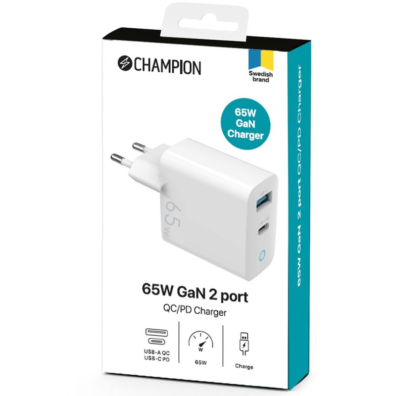 65 W GAN 2 port PD Charger