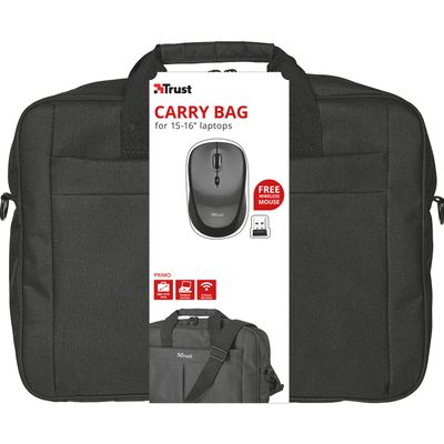Primo Laptop Bag 16" with Wireless Mouse - Black