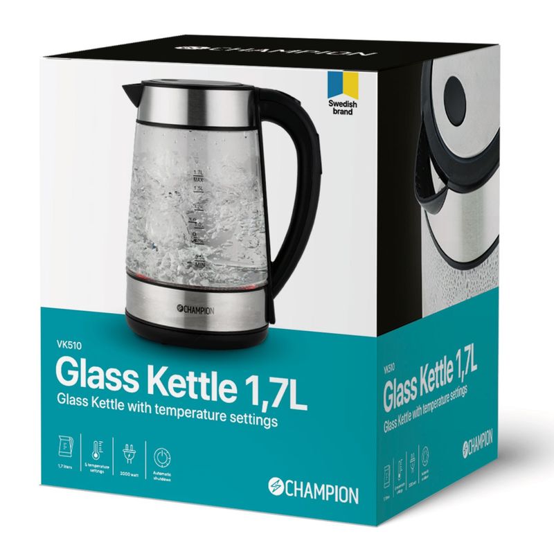 Kettle Temp 1.7L Glass