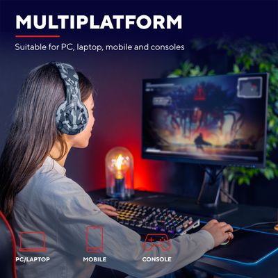 GXT 411K Radius Gaming Headset Black Camo