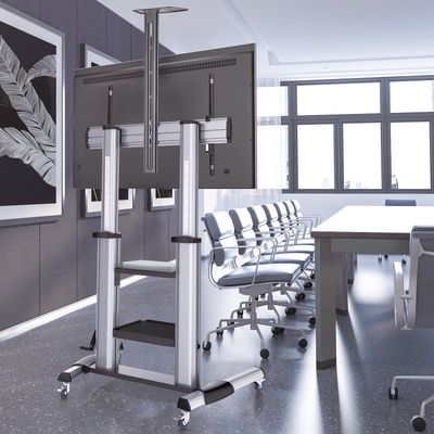 Golvstativ med hjul TV 60-100" max 100kg Alu