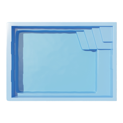 Poolpaket Glasfiberpool - 4x2.5m - Lindö - Med smart styrning