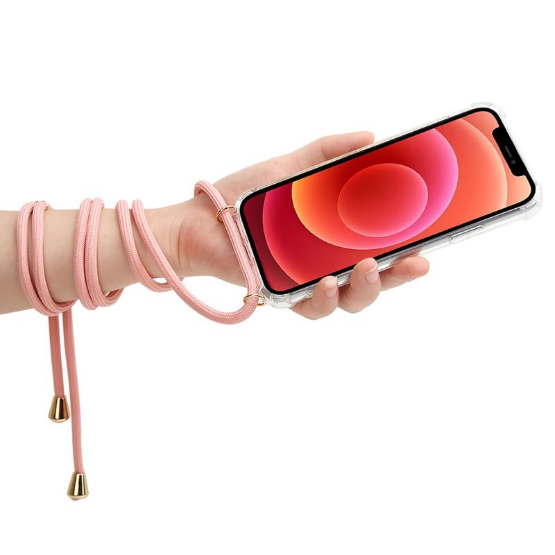Neck strap for iPhone 13 Black + Pink