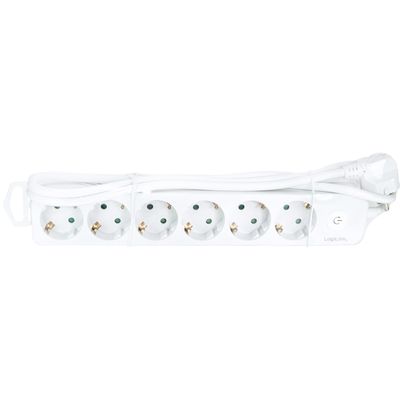 Power strip 6-way with switch 1.5m White