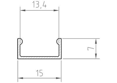 Aluminum profile for LED strip
