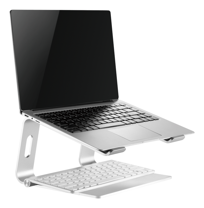 DELTACO Office, High-rise laptop riser, 5kg, aluminum.
