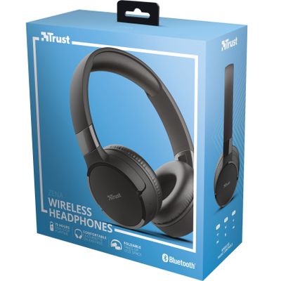 Zena Wireless Bluetooth On-Ear Headphones Black