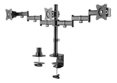 DELTACO Office, Tripple desk, 13"-27", 8kg, 75x75-100x100
