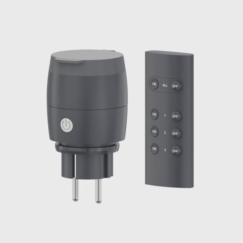 Plug-in relä IP 44 m fjärrkontroll - 3680W - Smart Outdoor Outlet