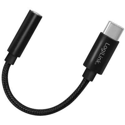 USB-C 3,5mm-ljudadapter m DAC 13cm nylonkabel