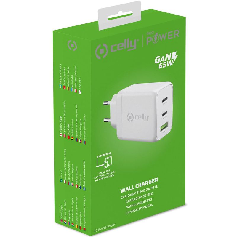 USB charger PD 3-ports 65W GaN