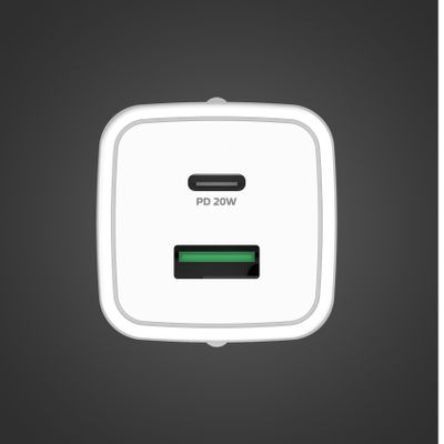 USB charger USB-C PD + USB-A 20W