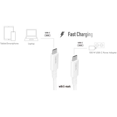 USB4 Gen3 USB-C - USB-C, 40Gbps 100W 0,8m Vit