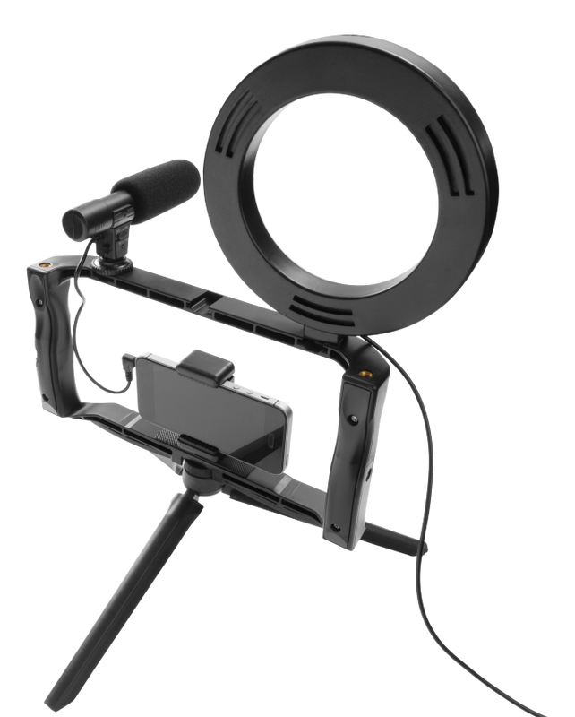 Vlogg-kit - ringlight, tripod & mikrofon