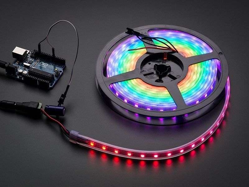 NeoPixel Digital RGB LED Strip - 60 LED/m (White PCB) - 1m