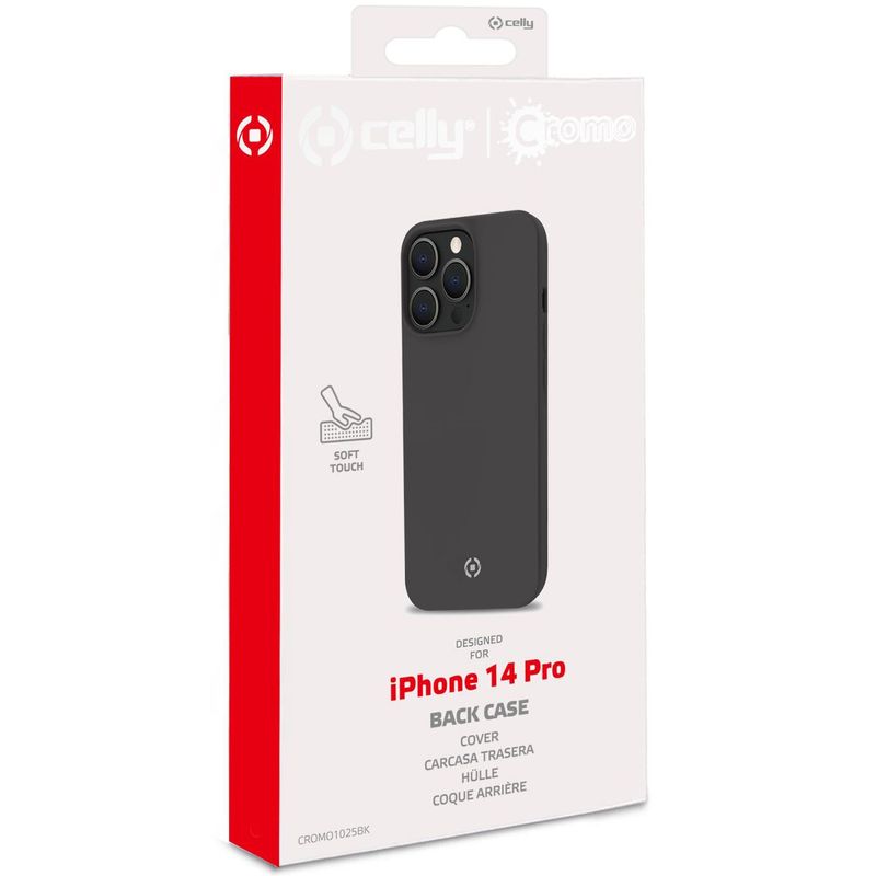 Cromo Soft rubber case iPhone 14 Pro Black