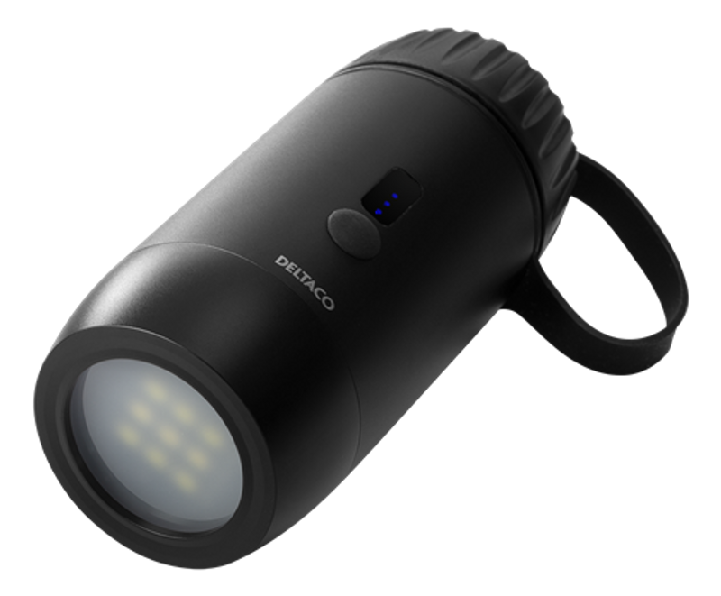 Powerbank 15 000mAh - IP67 med ficklampa