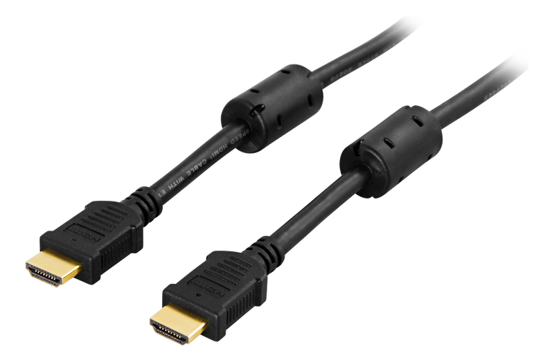 HDMI kabel 2m, Premium High Speed HDMI with Ethernet, svart