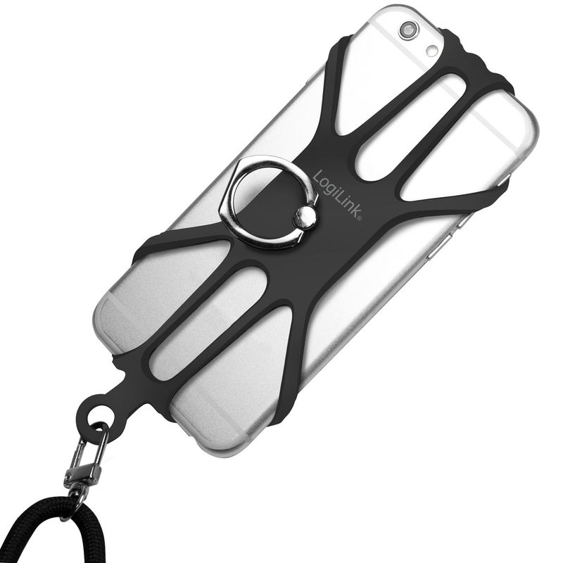 Mobilhalsband för smartphone max 6,7" Svart