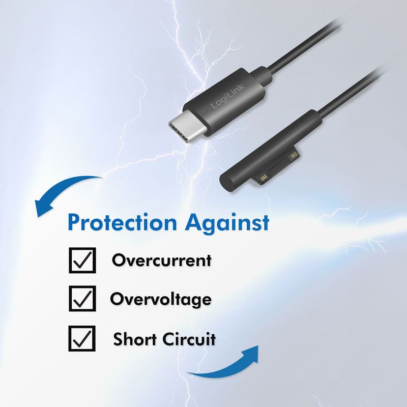 USB-C Laddkabel Microsoft Surface