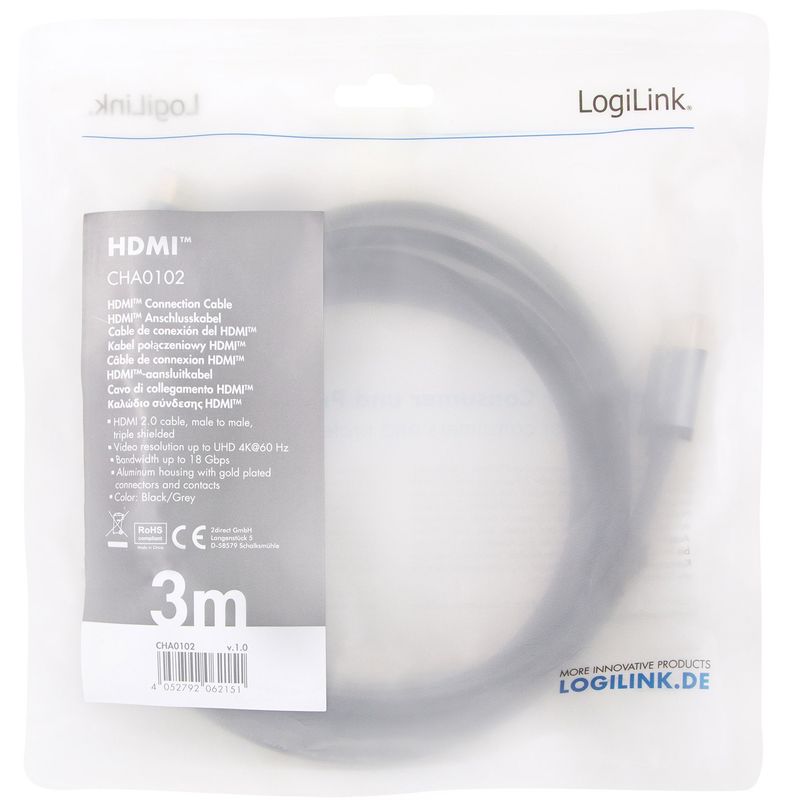 HDMI-kabel Premium High Speed HDMI 4K/60Hz 3m