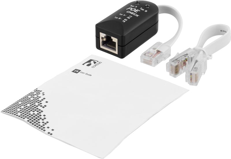 DELTACO testverktyg för POE (power over ethernet), svart