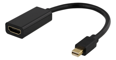 Mini DisplayPort to HDMI adapter, 4K 60Hz, 0.2m, black