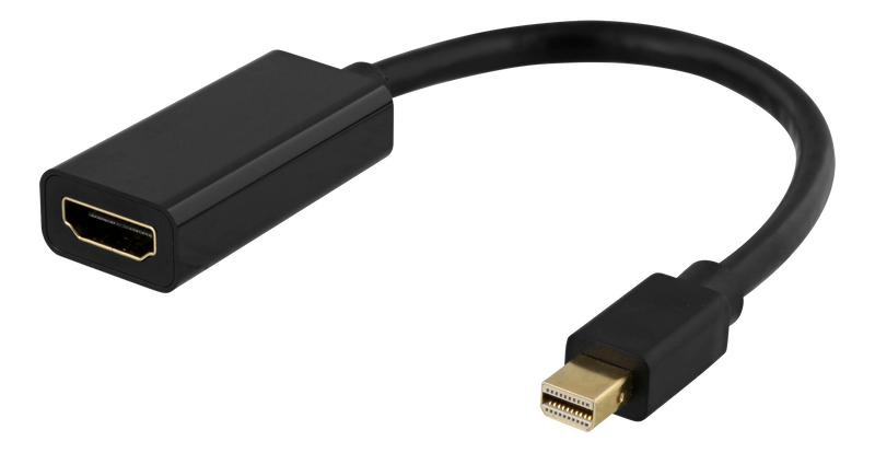 Mini DisplayPort to HDMI adapter, 4K 60Hz, 0.2m, black