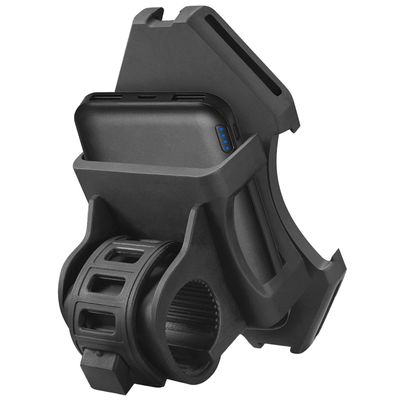 Cykel-/e-scooterhållare med inbyggd powerbank