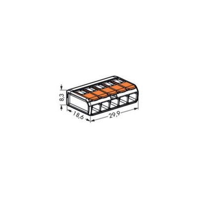 Connection clamp Wago 221 - 5 connections