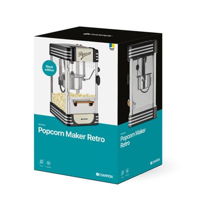 Popcornmaskin Retro XL Svart