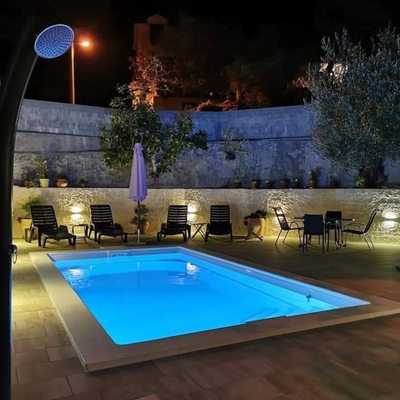 Poolpaket Glasfiberpool - 5x3,2m - Aspö - Med smart styrning