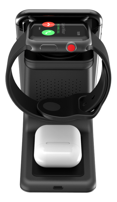 3-i-1 trådlös laddare