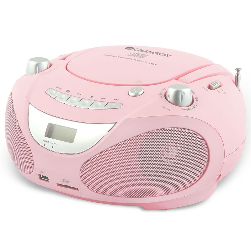 Boombox CD/Radio/MP3/USB Pink