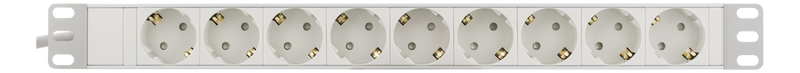 Power strip 3m, 9xCEE 7/4, 1xCEE 7/7, with surge protection, white.